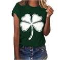 thumbnail image 5 of Annhoo St Patricks Day Shirt for Women Shamrock Print Crewneck Loose Short Sleeve Tops Soft Blouse, 5 of 7