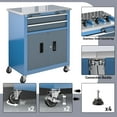 thumbnail image 3 of 8-Drawer Rolling Tool Chest with Stainless Top & Sliding Drawers - Heavy-Duty Garage Workbench with Wheels, 3 of 7