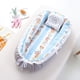 thumbnail image 1 of Cama portátil con almohada para bebé, cuna de viaje para niño pequeño, cuna de algodón para recién nacido, parachoques de cuna con 85x50cm, novedad Fivean unisex, 1 of 2