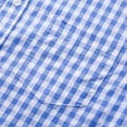 thumbnail image 4 of Camisas a cuadros, camisa casual de manga corta para hombre, camisa tradicional de corte regular, 4 of 8