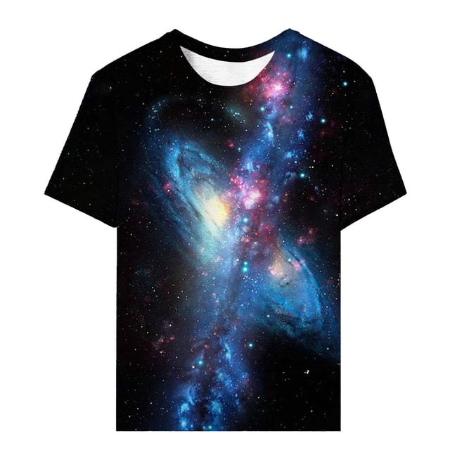 LUOGENLI T-shirts pour Femmes T-shirts à Col Rond Étoile Mode Décontractée Imprimé Manches Courtes T-shirts Graphiques Vêtements d'Été T-shirts Graphiques Pâques Noir m
