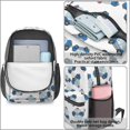 thumbnail image 3 of Police and Checkered White Pattern 17" Waterproof Oxford School Backpacks for Teens, S-Shape Padded Straps, for School, Travel, Hiking, Camping, 3 of 4