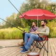 thumbnail image 6 of UBesGoo, Beach Chair,  Two Seat Portable Chair, Folding Chairs for Outside with Umbrella, Fishing Chair with Canopy, With Bag, Red, 6 of 9