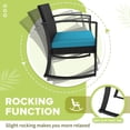 thumbnail image 3 of Devoko 3 Pieces Patio Furniture Set, Rocking Chairs with Coffee Table Set, Outdoor Wicker Bistro Set for Garden, 3 of 7