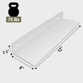 thumbnail image 4 of SIMOND STORE White Floating Shelves for Wall - 12" X 8" Small Floating Shelves - Metal Heavy Duty Floating Shelf Bracket for Gaming, Console, PlayStation Shelf, Tv Shelf for Wall Mounted, 4 of 10