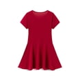 thumbnail image 4 of vigerkar Robes pour Petites Filles Coton Été Vacances Mignonne Robe Chat Manches Courtes (Rouge, 4-5 Ans), 4 of 6
