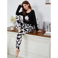 thumbnail image 1 of Pijamas para mujer Otoño Invierno conjuntos de pijamas con estampado navideño ropa informal de manga larga para el hogar moda nueva en ropa de dormir para mujer, 1 of 4
