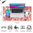 thumbnail image 5 of Long Mouse Pads for Desk,Pioneer Flower Floral Print Pattern Desk Mats on Top Of Desks, Desk Mouse Pad Extra Large with 3mm Non-Slip Base and Stitched Edge for Gaming,Office,Work,Home 31.5"x15.7", 5 of 6