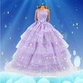thumbnail image 4 of Barbie Accessoires de Vêtements, Robe de Princesse pour Poupée Robe de Soirée 5 Modèles, 4 of 5