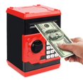 thumbnail image 1 of Setibre Hucha Cajero Automático Electrónico Contraseña Caja de Monedas en Efectivo Caja de Ahorro de Papel de Desplazamiento automático Juguete de Regalo para niños (Rojo), 1 of 1