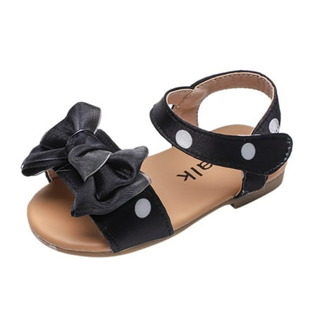 

Binmer Summer Children Kids Baby Girls Fashion Dot Bowknot Princess Sandals Shoes