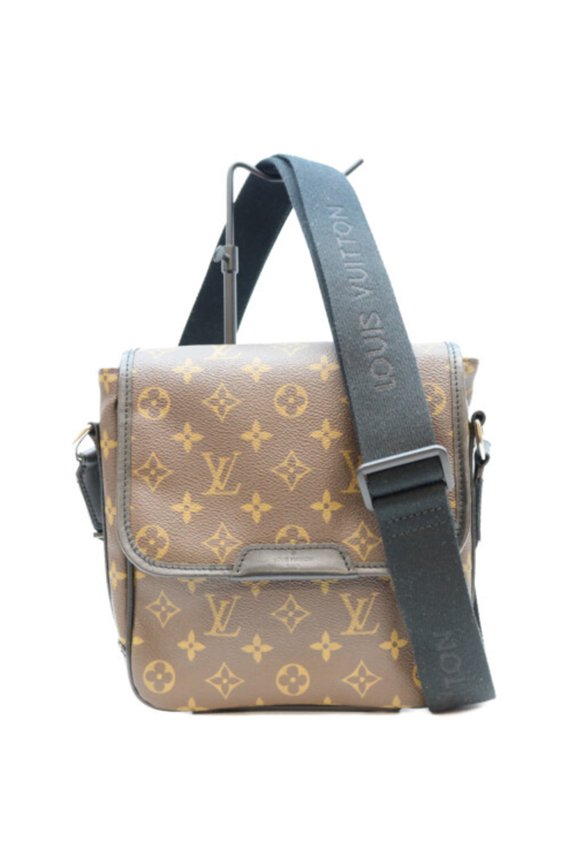 Pre-Owned LOUIS VUITTON M56717 Monogram Macassar Bass PM Shoulder Bag Brown Black Men's