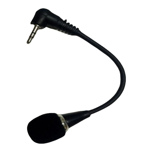 3.5mm Stereo Small Microphone With Flexible Bendable Design For Conference Call Karaoke Video Recording On PC Laptop