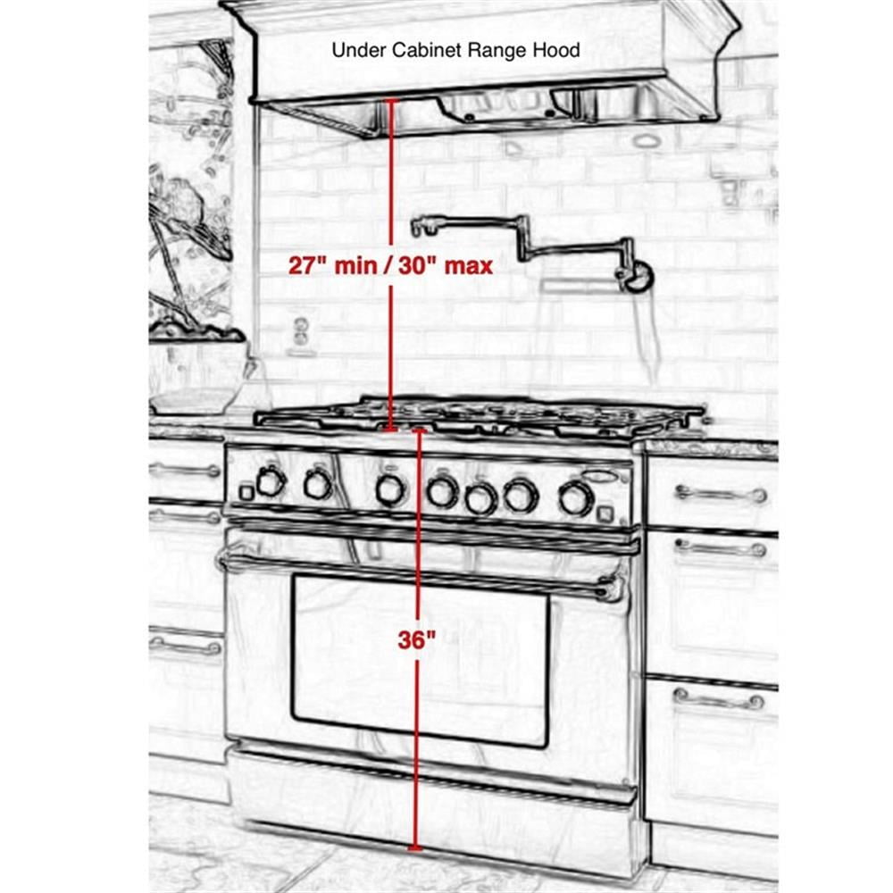 Kucht Professional 36" Stainless Steel Wall Mounted Range Hood in Silver