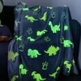 Glow In The Dark Blanket Dinosaur Space Throw Blanket Gifts For Kids