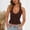 *Coffee, variant on Women Low Plunge Lace Halter Top ,Sleeveless Backless Sheer Lace Vest Tops Streetwear Pink,Womens Plus M