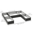 thumbnail image 3 of Outsunny Raised Garden Bed Set of 5 DIY Large Steel Planters Box, Dark Grey, 3 of 10