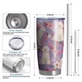 thumbnail image 6 of 20 Oz Goldendoodle Dog and Flower Floral Coffee Tumbler Double Wall Insulated Stainless Steel Water Bottle | Metal Reusable Thermoses Flask with Cup Cap | Leak & Sweat Proof with Anti-Dust Lid, 6 of 7