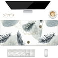 thumbnail image 2 of Desk Mat, Large Mouse Pad, 31.5" x 11.8" XXL Extended Gaming Mousepad, Desktop Decor Desk Pad, Cute Men Women Office Supplies and Accessories, XL Mouse Pad for Laptop & Keyboard, Boho Feather, 2 of 6