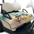 thumbnail image 2 of FKELYI Beach Starfish Love Turtle Print Golf Cart Seat Cover for 2-Person Seats Club Cars Golf Cart Accessories Seat Towel Blanket with 4 Pockets Foldable Design, 2 of 7