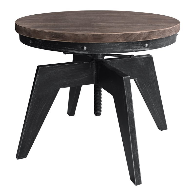 Dayton Industrial Coffee Table In Grey And Pine Wood Top Canada Dayton Industrial Coffee Table In, Adjustable Height Round Table Canada