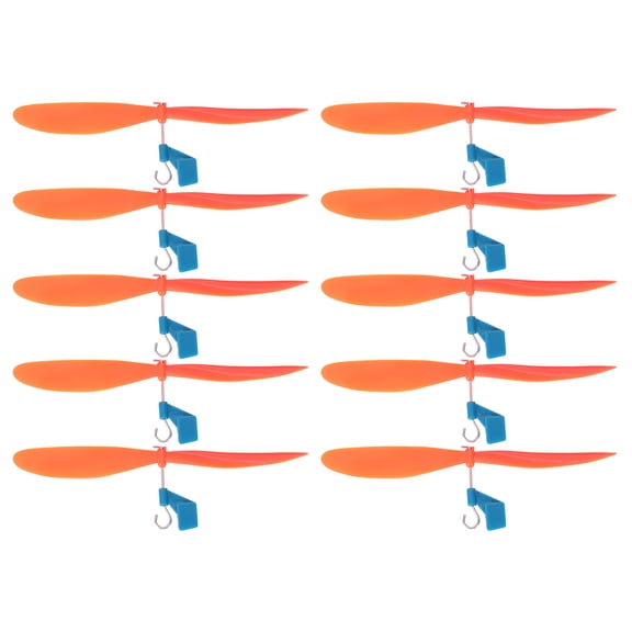 Uxcell Plastic Propeller, Propeller Props Blade with Hooks Helicopter Kit 5" Fold Resistant for STEM Activities Powered Airplanes DIY Science(Orange, Pack of 10)