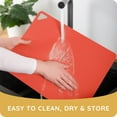 thumbnail image 6 of Extra Thick Flexible Cutting Boards for Kitchen - Cutting Mats for Cooking, Colored Cutting Mat Set with Easy-Grip Handles | Non Slip Cutting Sheets, Flexible Plastic Cutting Board Set of 3 (15"x12"), 6 of 9