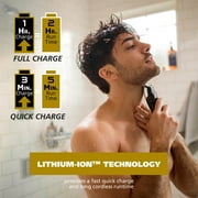 Wahl Commando Cordless Rechargeable Manscaper Wet/Dry Trimmer - Body Groomer for Men, Black 3024497