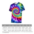thumbnail image 6 of LAOLIUSN Men’s Tie Dye Shirts for Men, Short Sleeve Mens Tie Dye Shirt, Rainbow Tie Dye T-Shirts Tee S-4XL, 6 of 7