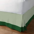 thumbnail image 2 of D.N.G. BEDDINGS 1 Piece Split Corner Two Tone Tailored Bed Skirt, Olympic Queen Size 24 Inch Deep Pocket, 800 Thread Count, 100% Egyptian Cotton, Solid Light Sage/Green Color., 2 of 3