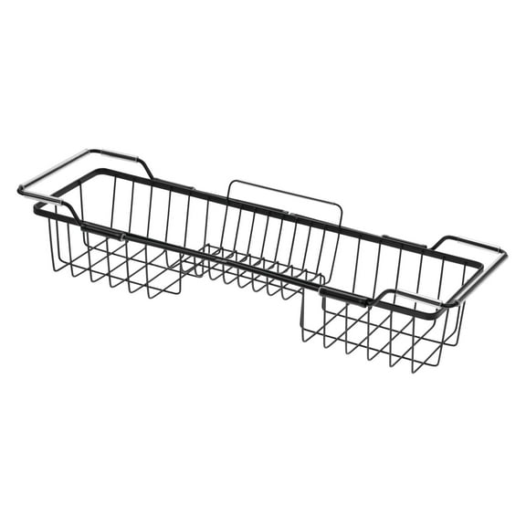 iDesign, Adjustable Steel Bathtub Caddy, Matte Black