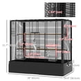 thumbnail image 3 of PawHut 22" Bird Cage with Stands, Tray, Handle, Food Containers, Black, 3 of 10