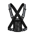 thumbnail image 1 of Chaleco reflectante, chaleco de alta visibilidad, cinturón reflectante ajustable y ligero, negro, 1 of 9