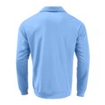 thumbnail image 5 of Men's Winter Solid Color Lapel Loose Long Sleeve T-Shirt, Henley Button Up Sport Top for Casual Wear, Gym and Lounge Style,Blue,2XL, 5 of 6