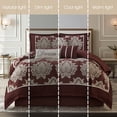 thumbnail image 4 of Nanshing Therese 7 Piece Comforter Set, King, Burgundy, 4 of 4