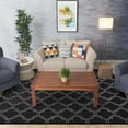 thumbnail image 5 of Junovo 7'x10'Modern Geometric Area Rug for Bedroom and Living Room, Fluffy Indoor Carpet for Family Room Decor,Black, 5 of 7