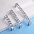 thumbnail image 3 of 5-Pack Modern Decorated Crystal Handle Pulls , 4" Length (3.8" Hole Centers), Clear Silver, Zinc Alloy Glass Rhinestone Drawer Cabinet Handle for Dres, 3 of 5