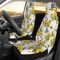 thumbnail image 3 of Fotbe Bird Sunflowers Pattern Automotive Seat Covers for Cars Trucks and SUVs – Car Seat Covers for Front Seats,Protective Seat Covers,Vehicle Seat Covers, Set of 2, 3 of 9