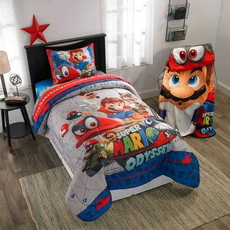 Super Mario Odyssey Caps Off 8 Piece Kids Bedroom Room In A Bag