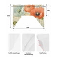 thumbnail image 6 of Retro Spring Floral Kitchen Swag Valances for Windows, Watercolor Farmhouse Summer Flowers Swag Valances Curtains for Living Room, Rod Pocket Window Treatments for Bathroom, Bedroom, Cafe, 56"x36", 6 of 6