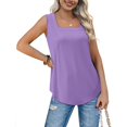 thumbnail image 5 of Helii Women's Tank Tops Square Neck Comfys Fit Solid Color Camisole Tops Lightweight Breathable Retro Shirt Fashion Business Outfits S-2XL, 5 of 6