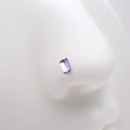 thumbnail image 3 of BM25 Sparkle Gem Cubic L-Shaped Nose Ring-Purple, 3 of 5