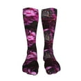 thumbnail image 5 of Honeii Pink Blossoms Butterfly Print Calf Socks Sports Socks Seamless Toe, Trouser Socks,Knee High Long Socks for Women and Men-One Size, 5 of 8