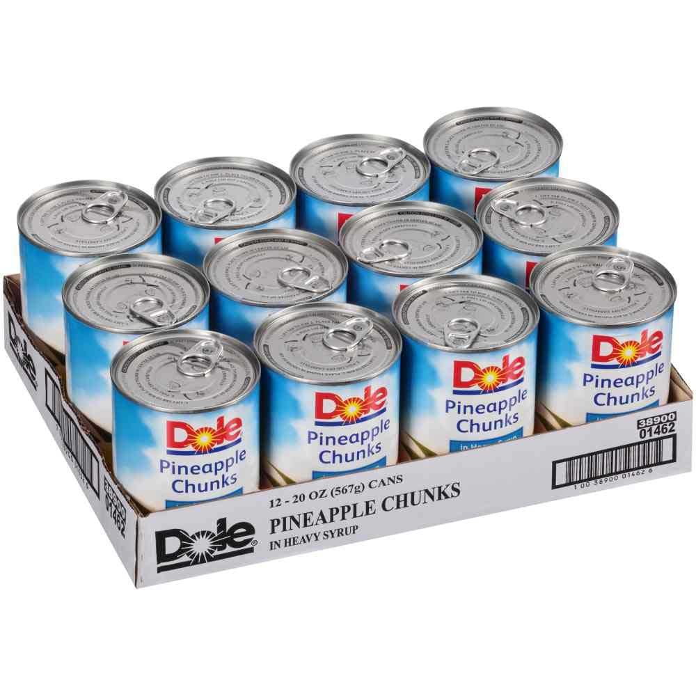 Dole Pineapple Chunks In Syrup, 20 Ounce - 12 per case.