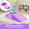 thumbnail image 6 of Costway Step and Slide Climber for Infants and Toddlers Baby Soft Foam Structure Blocks Purple, 6 of 10