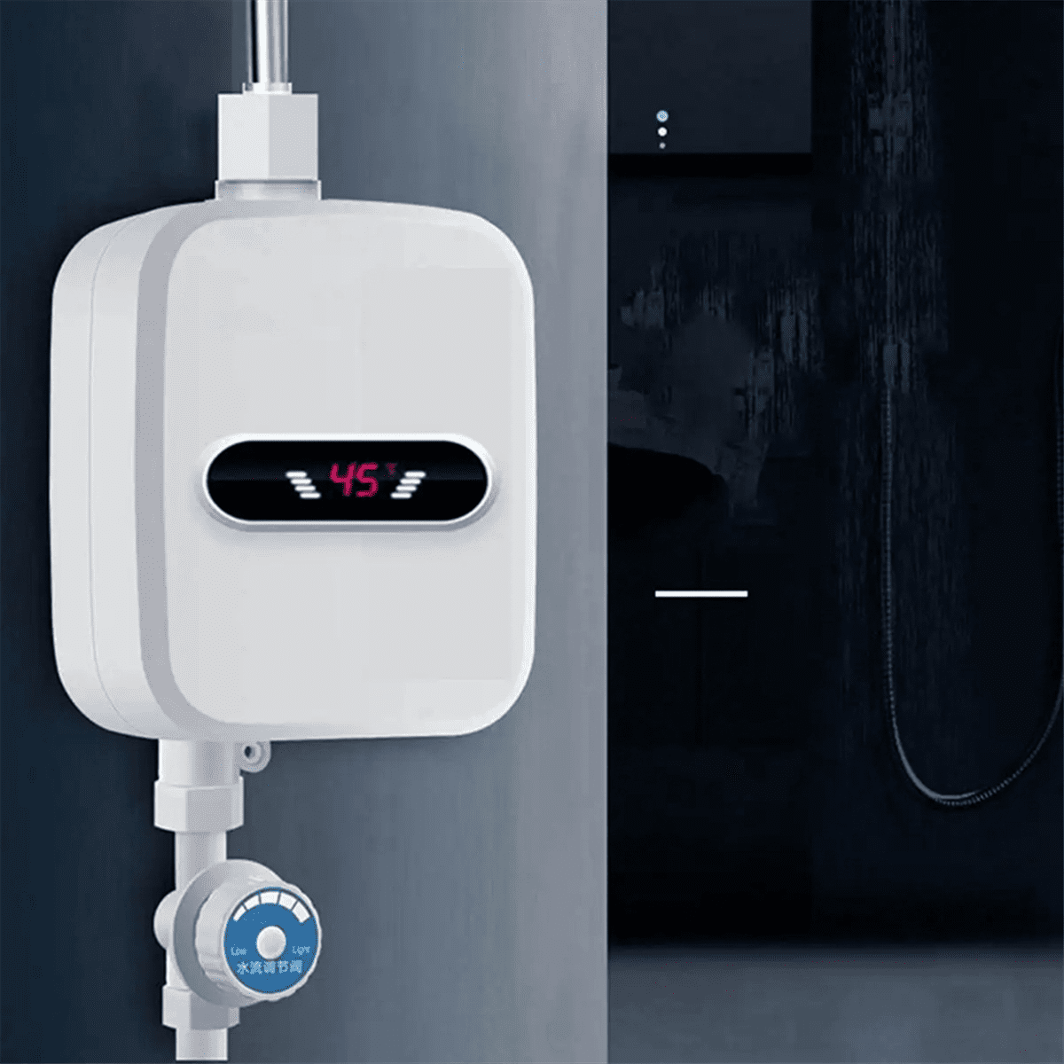 Instant Water Heater Shower Bathroom Faucet Plug Hot 3500W Digital Display for Country House US