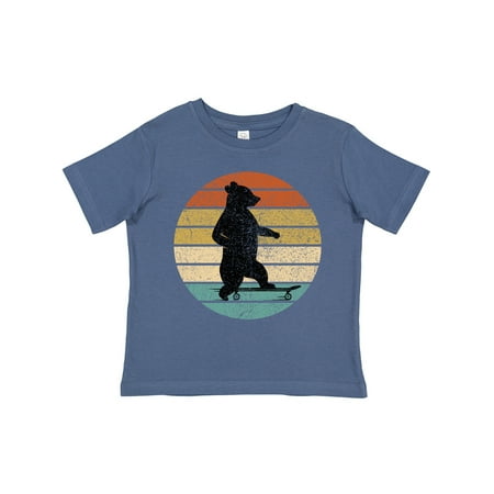 

Inktastic Skateboard Bear Retro Sunset Gift Toddler Boy or Toddler Girl T-Shirt