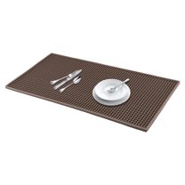 Unique Bargains Silicone Dish Drying Mat for Kitchen Counter Coffee 23.6*11.8*0.4 inch