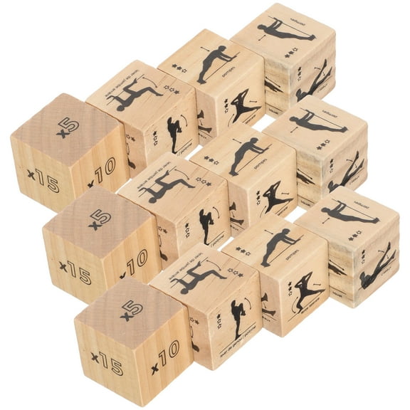 UPKOCH Black Synthetic Exercise Dice for Party Use Fun Game Props Design Lightweight Size 3 Sets