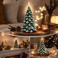 thumbnail image 6 of Christmas Tree Candle, LED Flameless Candle with Flickering Warm Light, Battery Operated Christmas Tree Shaped Candle Decor, Holiday Tabletop Ornament for Mantel Dining Room Home Party Decoration, 6 of 8